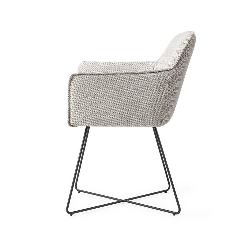Jesper Home-collectie Hofu Eetkamerstoel - Checkers Charm, Cross Black