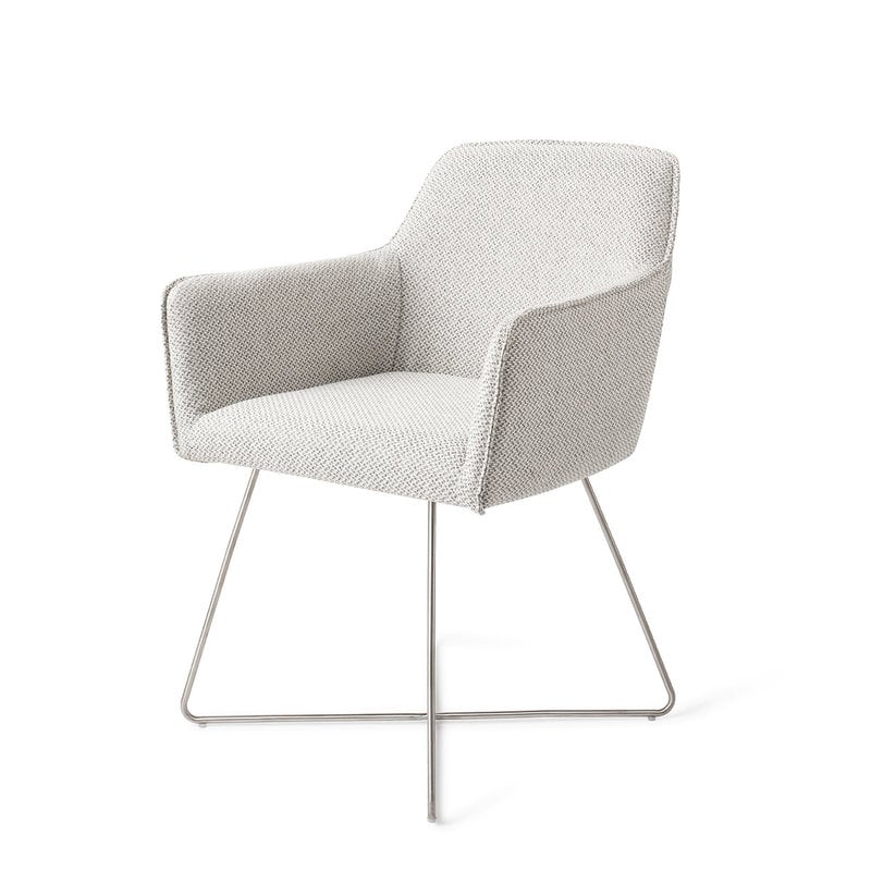 Jesper Home-collectie Hofu Eetkamerstoel - Checkers Charm, Cross Steel