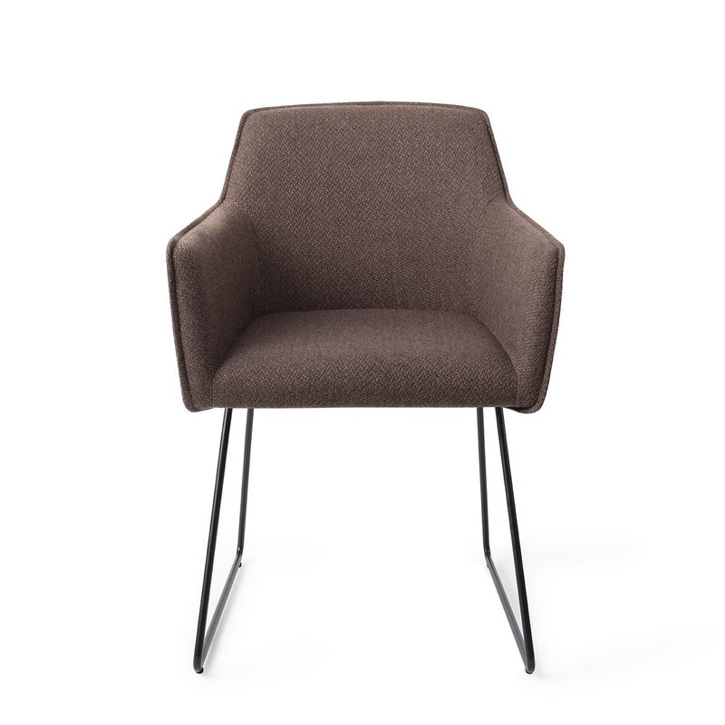 Jesper Home-collectie Hofu Eetkamerstoel - Potters Clay, Slide Black