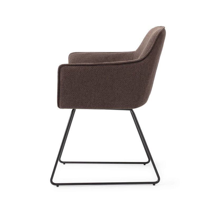 Jesper Home Hofu Eetkamerstoel - Potters Clay, Slide Black