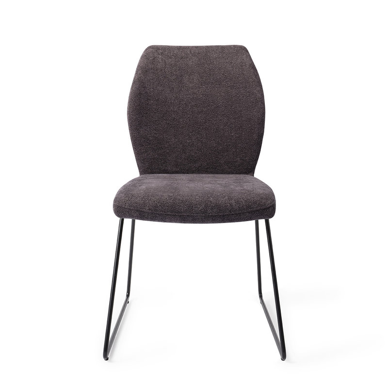 Jesper Home-collectie Ikata Eetkamerstoel - Almost Black, Slide Black