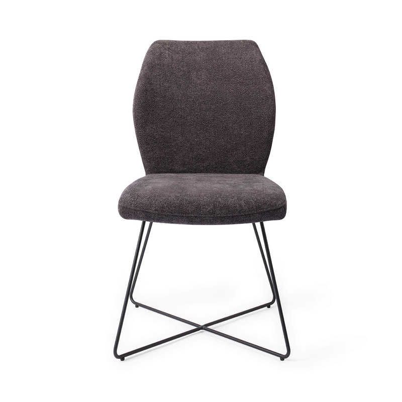 Jesper Home-collectie Ikata Eetkamerstoel - Almost Black, Cross Black