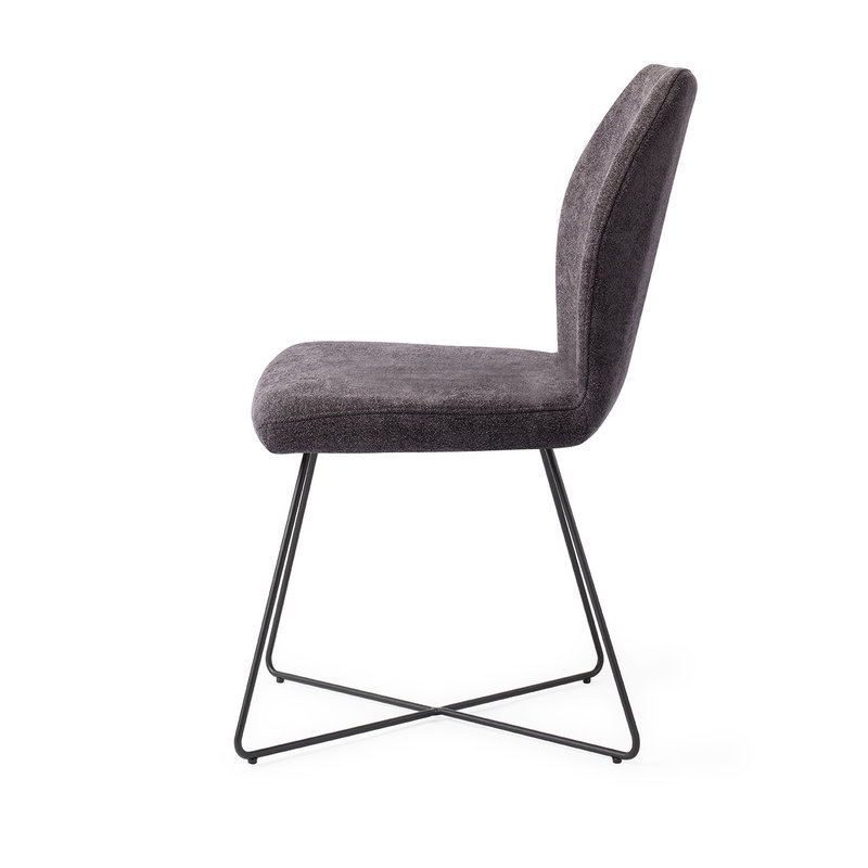 Jesper Home-collectie Ikata Eetkamerstoel - Almost Black, Cross Black