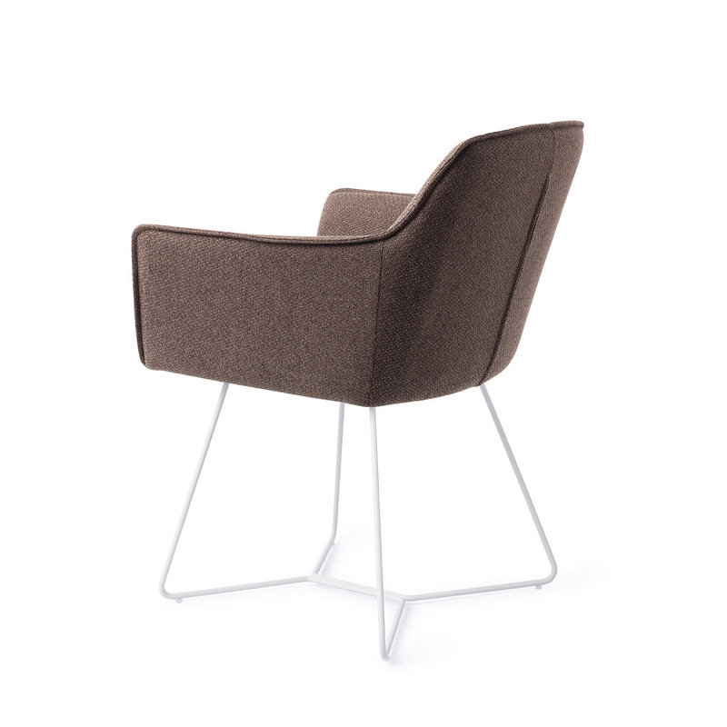 Jesper Home-collectie Hofu Eetkamerstoel - Potters Clay, Beehive White