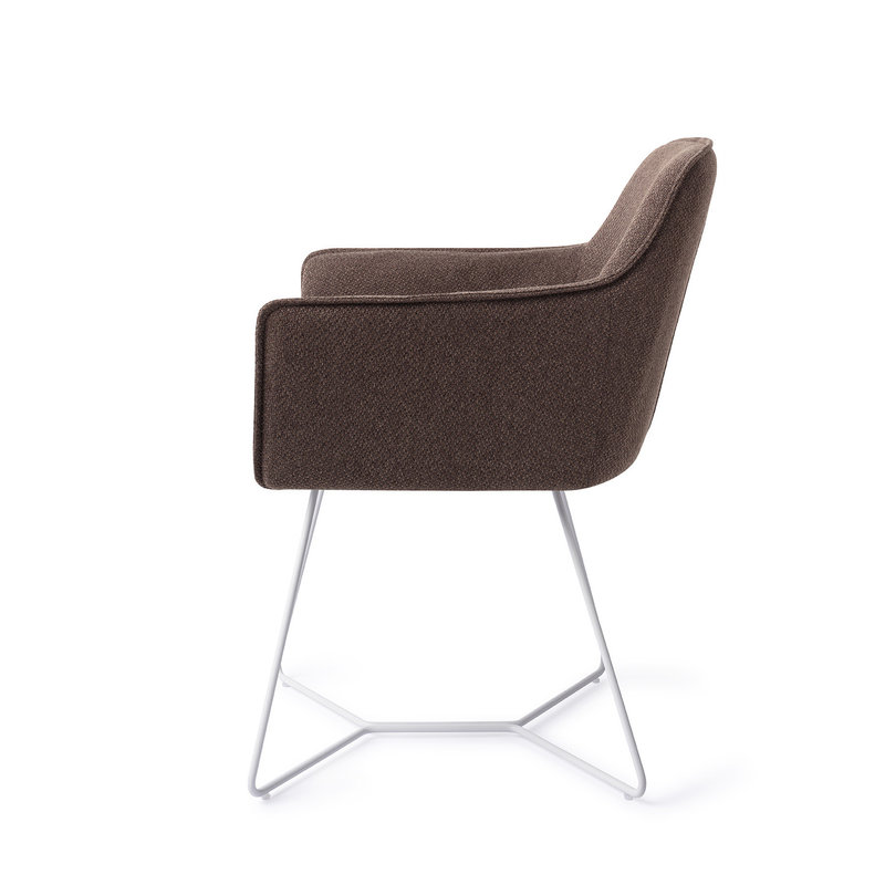 Jesper Home-collectie Hofu Eetkamerstoel - Potters Clay, Beehive White