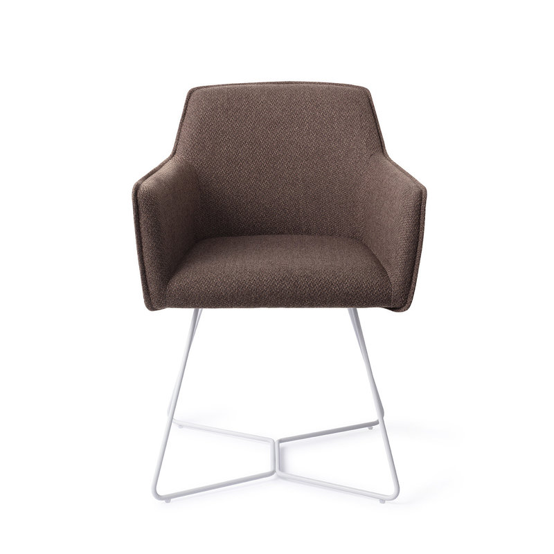 Jesper Home-collectie Hofu Eetkamerstoel - Potters Clay, Beehive White