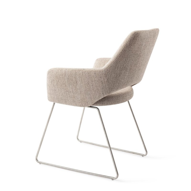 Jesper Home Yanai Eetkamerstoel - Biscuit Beach, Slide Steel
