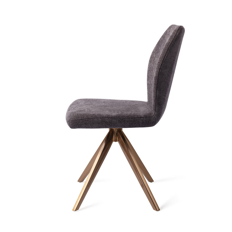 Jesper Home-collectie Ikata Eetkamerstoel - Almost Black, Turn Rose
