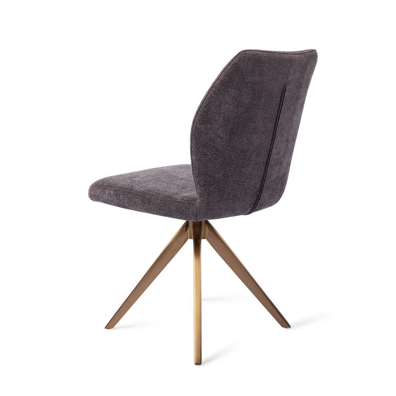 Jesper Home-collectie Ikata Eetkamerstoel - Almost Black, Turn Rose