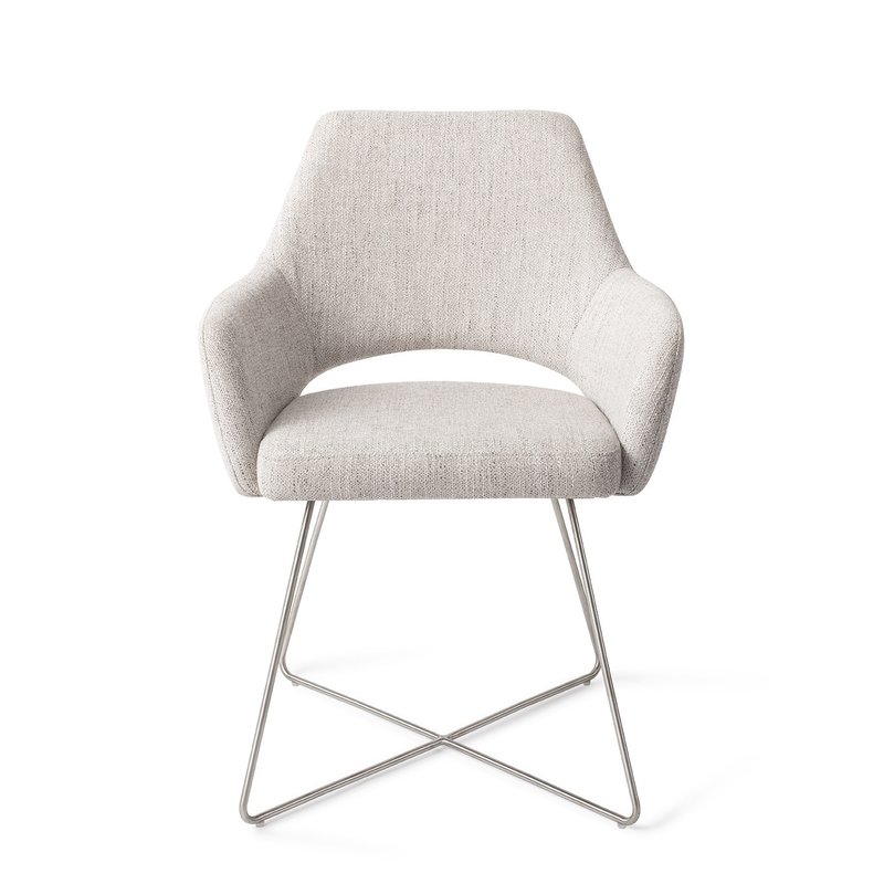 Jesper Home-collectie Yanai Eetkamerstoel - Pigeon, Cross Steel