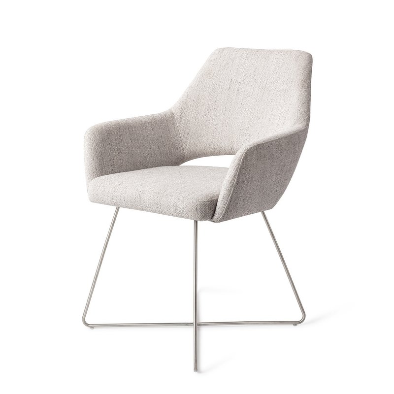 Jesper Home-collectie Yanai Eetkamerstoel - Pigeon, Cross Steel