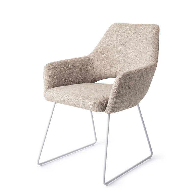 Jesper Home Yanai Eetkamerstoel - Biscuit Beach, Slide White