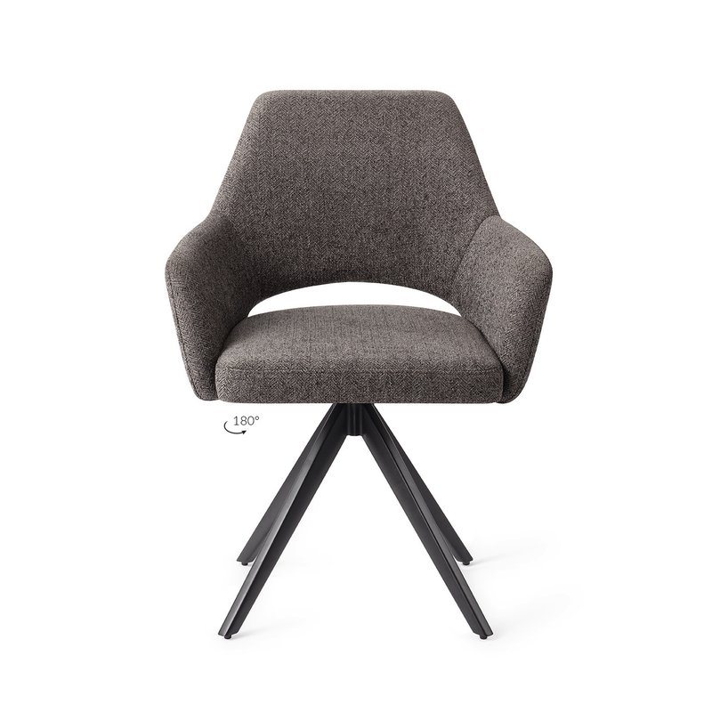 Jesper Home Yanai Eetkamerstoel - Amazing Grey, Turn Black