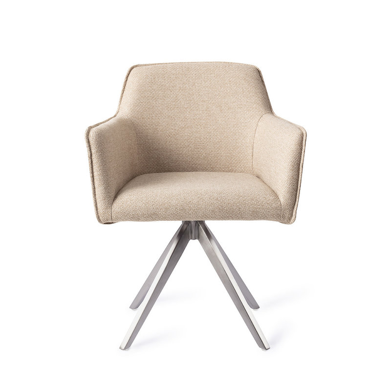 Jesper Home-collectie Hofu Eetkamerstoel - Wild Walnut, Turn Steel