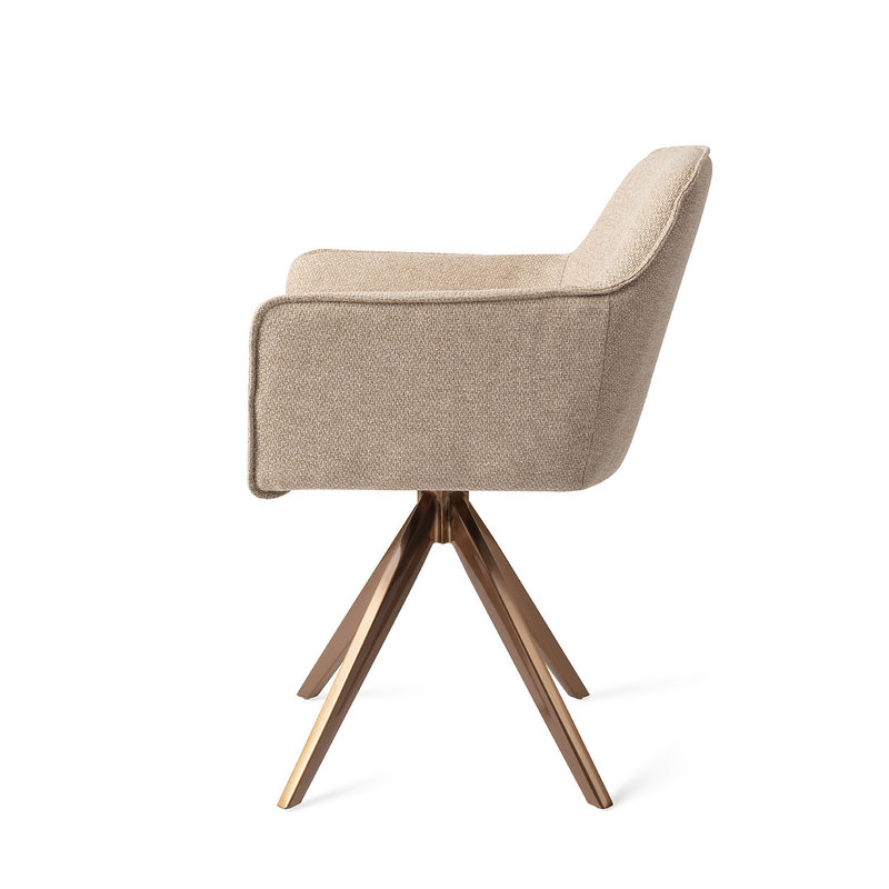 Jesper Home-collectie Hofu Eetkamerstoel - Wild Walnut, Turn Rose