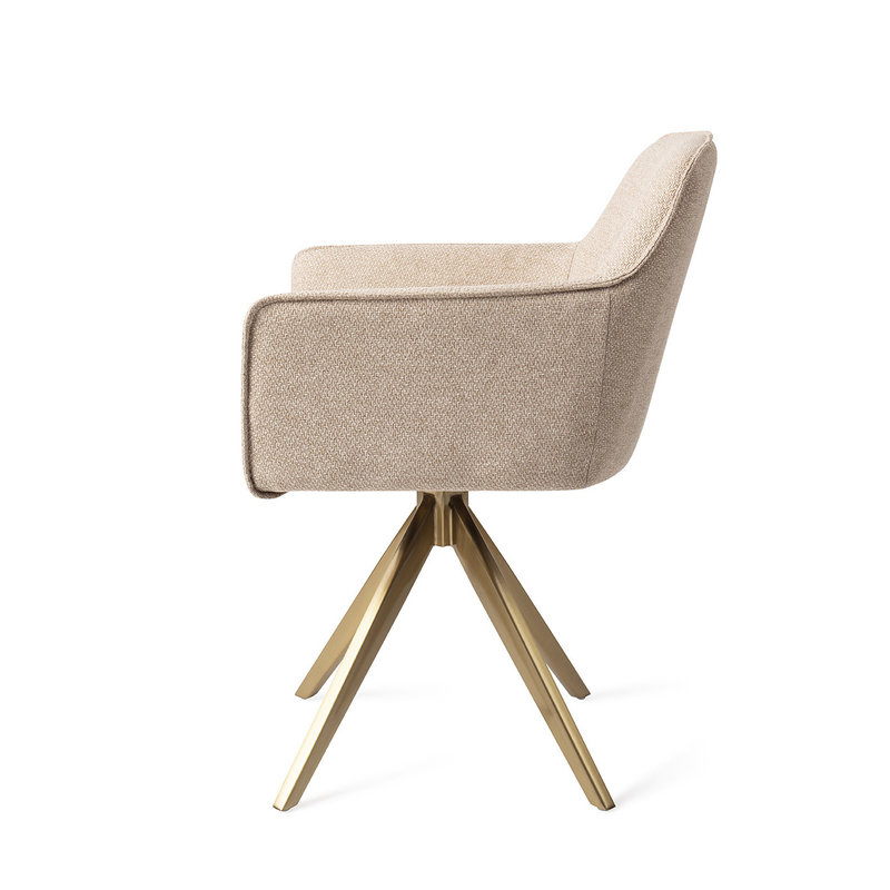 Jesper Home-collectie Hofu Eetkamerstoel - Wild Walnut, Turn Gold
