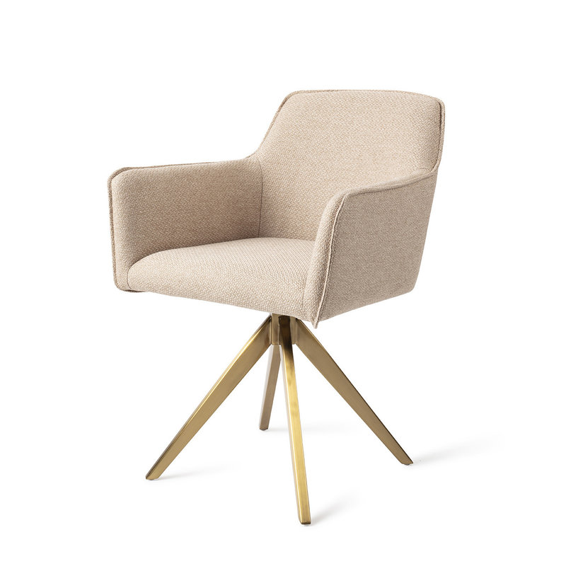 Jesper Home-collectie Hofu Eetkamerstoel - Wild Walnut, Turn Gold