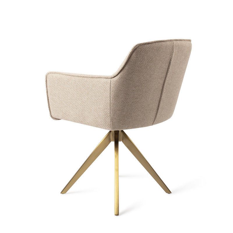 Jesper Home-collectie Hofu Eetkamerstoel - Wild Walnut, Turn Gold