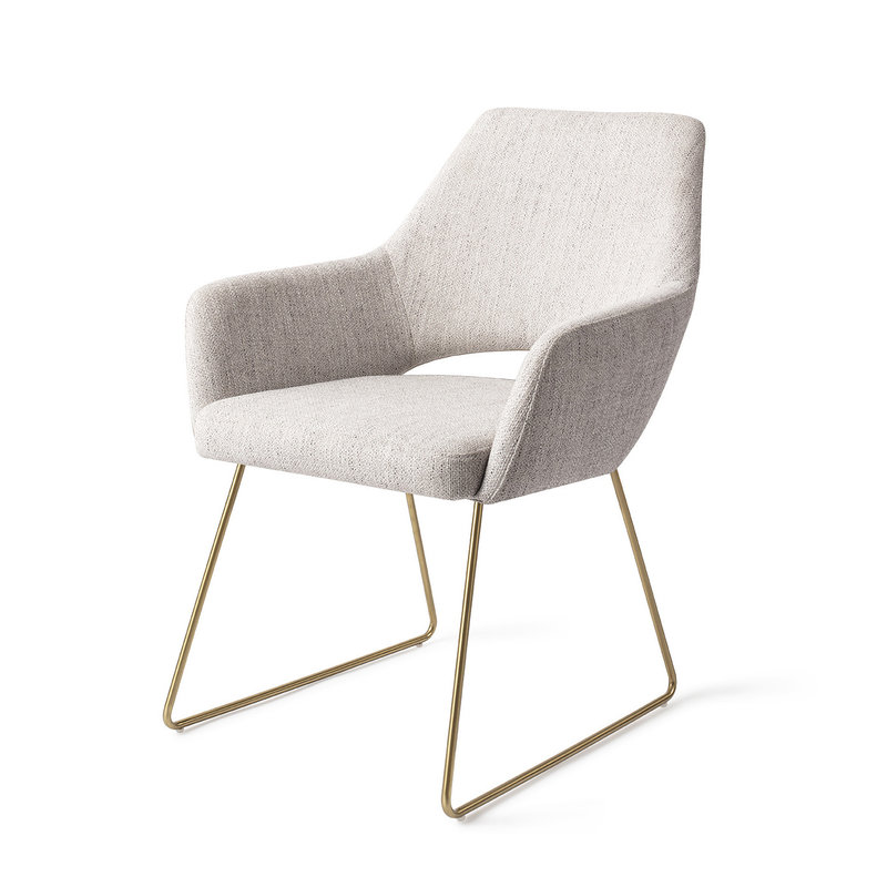 Jesper Home-collectie Yanai Eetkamerstoel - Pigeon, Slide Gold