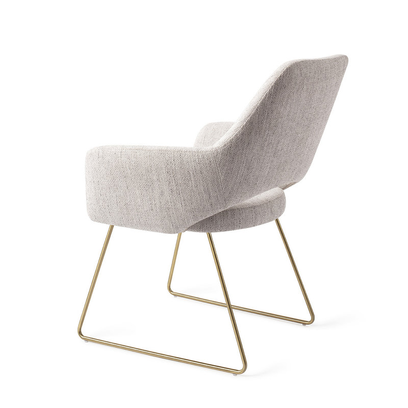 Jesper Home-collectie Yanai Eetkamerstoel - Pigeon, Slide Gold