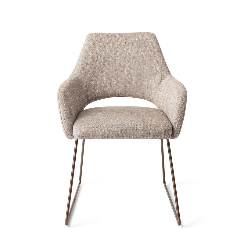 Jesper Home-collectie Yanai Eetkamerstoel - Biscuit Beach, Slide Rose