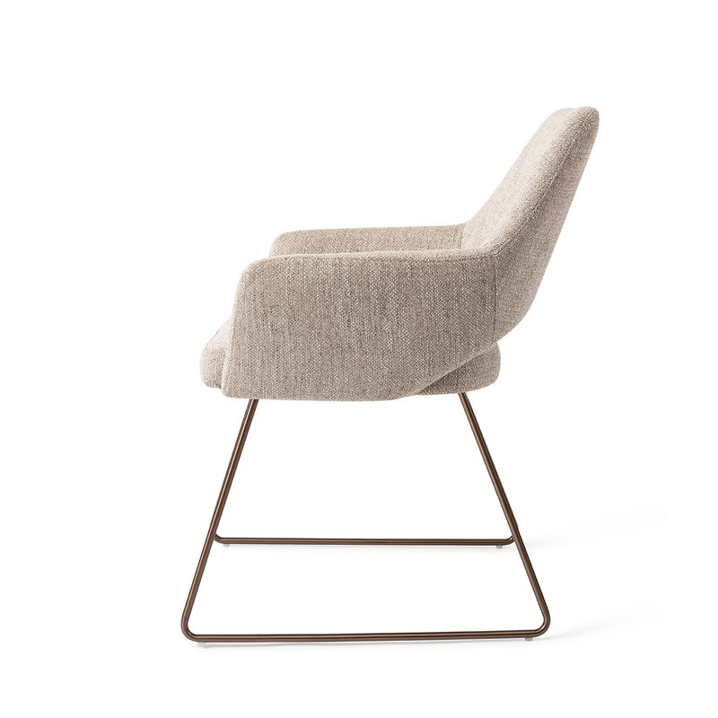Jesper Home-collectie Yanai Eetkamerstoel - Biscuit Beach, Slide Rose