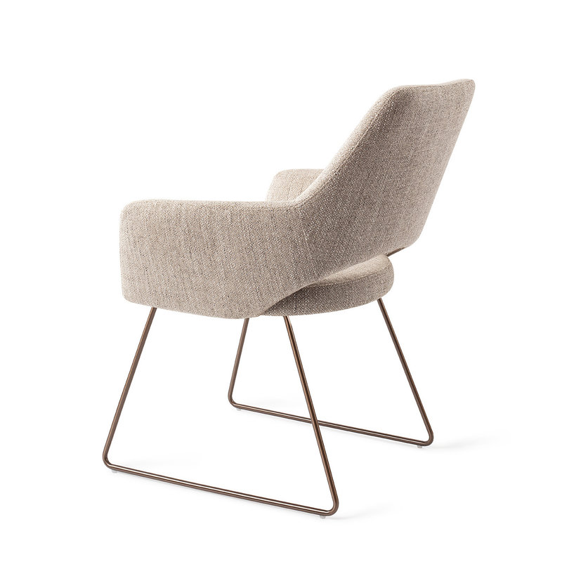 Jesper Home-collectie Yanai Eetkamerstoel - Biscuit Beach, Slide Rose