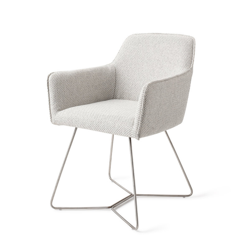 Jesper Home-collectie Hofu Eetkamerstoel - Checkers Charm, Beehive Steel
