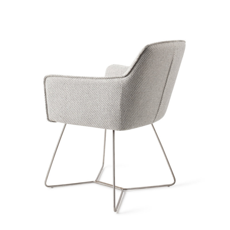 Jesper Home-collectie Hofu Eetkamerstoel - Checkers Charm, Beehive Steel