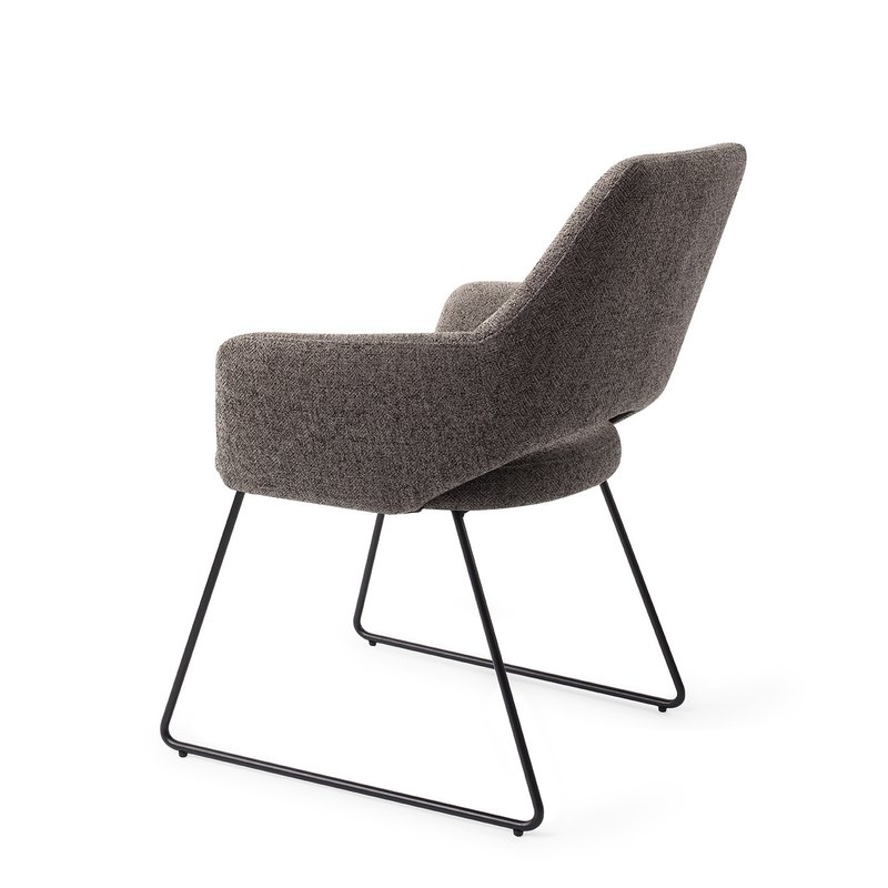 Jesper Home Yanai Eetkamerstoel - Amazing Grey, Slide Black