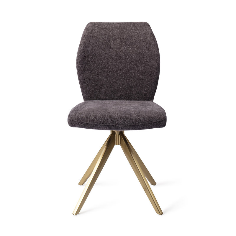 Jesper Home-collectie Ikata Eetkamerstoel - Almost Black, Turn Gold