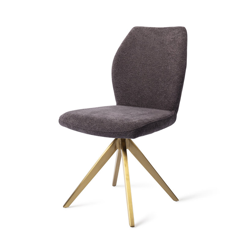 Jesper Home-collectie Ikata Eetkamerstoel - Almost Black, Turn Gold