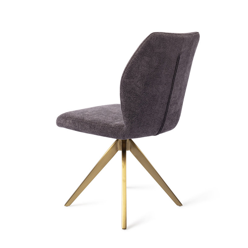 Jesper Home-collectie Ikata Eetkamerstoel - Almost Black, Turn Gold