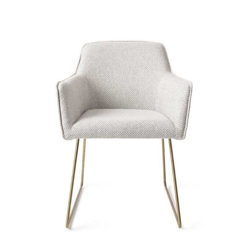 Jesper Home-collectie Hofu Eetkamerstoel - Checkers Charm, Slide Gold