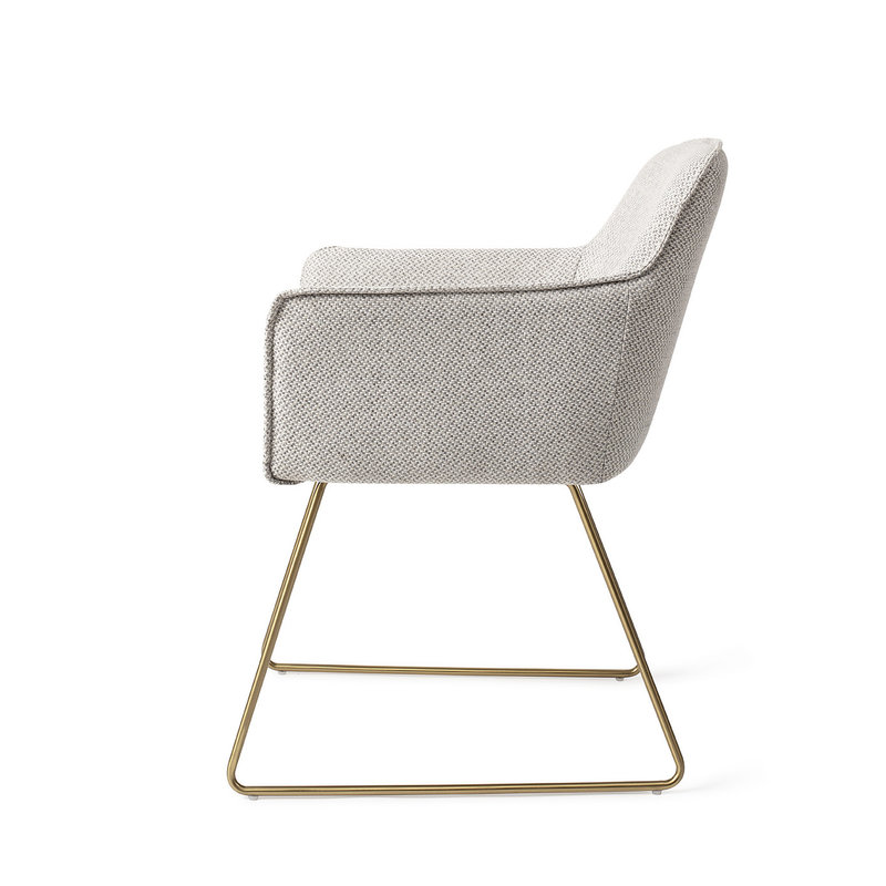 Jesper Home-collectie Hofu Eetkamerstoel - Checkers Charm, Slide Gold