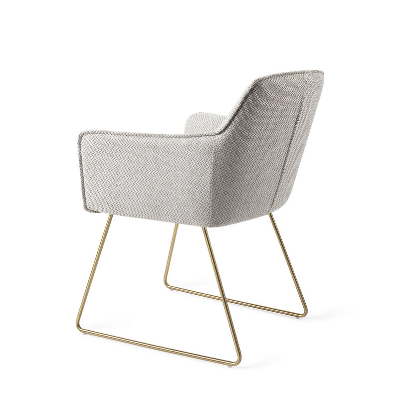 Jesper Home-collectie Hofu Eetkamerstoel - Checkers Charm, Slide Gold