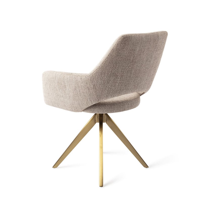 Jesper Home-collectie Yanai Eetkamerstoel - Biscuit Beach, Turn Gold