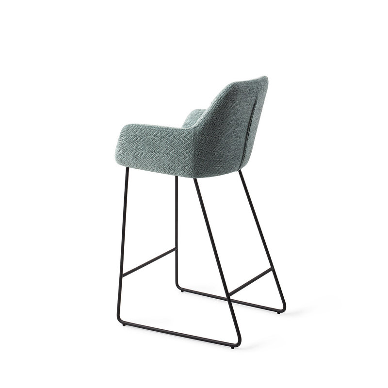 Jesper Home-collectie Noto Barkruk - Real Teal Slide Black (L)
