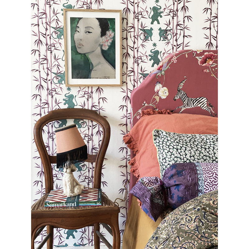 Creative Lab Amsterdam-collectie Eclectic Bamboo Purple Turquoise Pattern Wallpaper