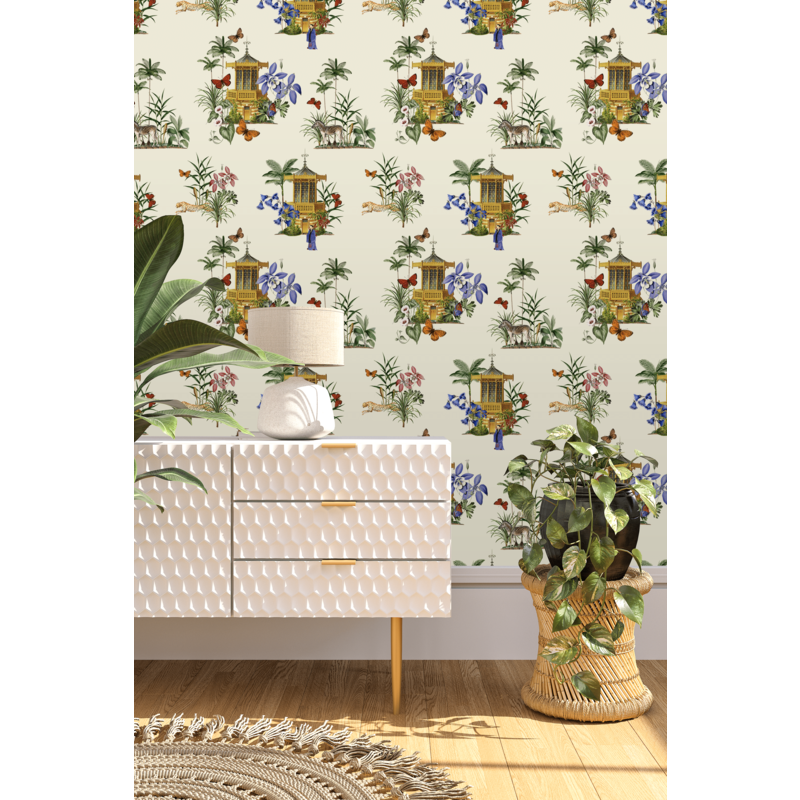 Creative Lab Amsterdam-collectie Asian Botanical Garden Vanilla Pattern Wallpaper