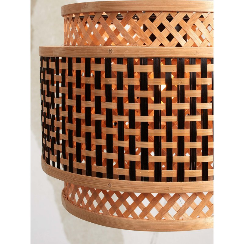 Good&Mojo-collectie Ceiling lamp Bhutan bamboo/shade round dia.25xh.20cm bl/nat.. S