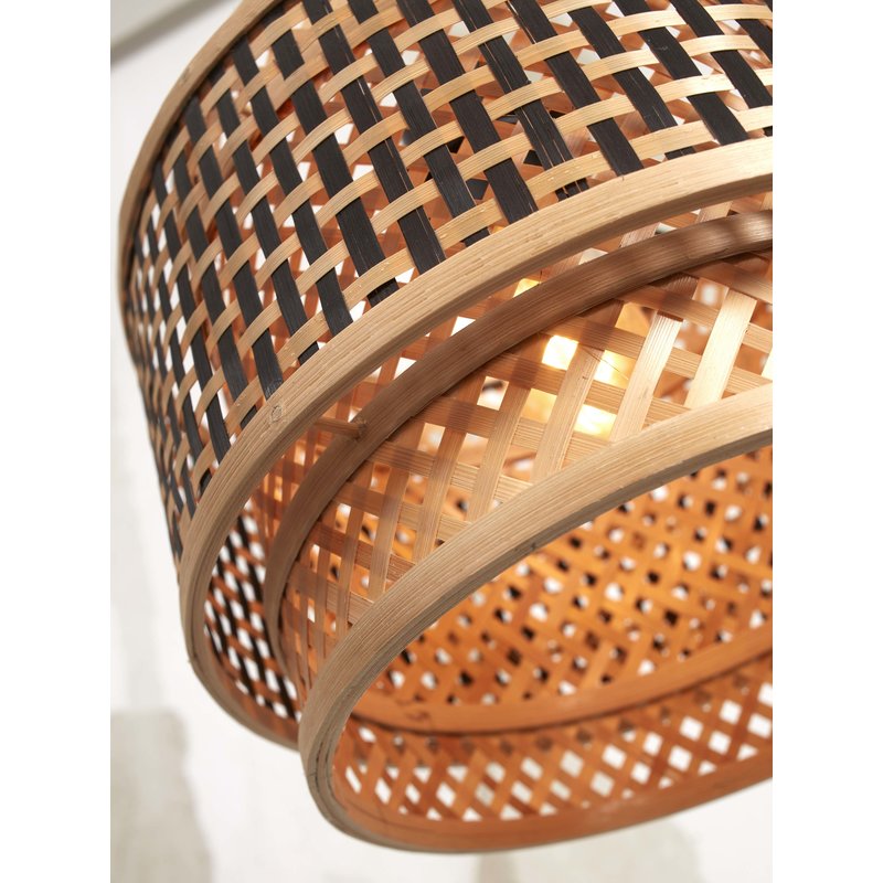 Good&Mojo-collectie Ceiling lamp Bhutan bamboo/shade round dia.40xh.25cm bl/nat.. L