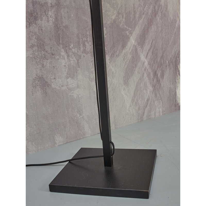Good&Mojo-collectie Floor lamp Bhutan bamboo black h.135cm/shade 18x25cm bl/natural