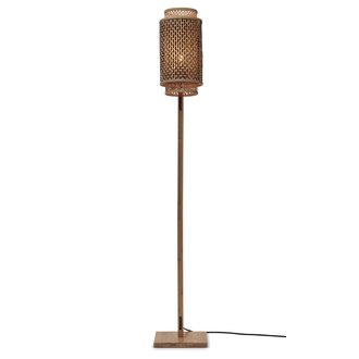 Good&Mojo Vloerlamp Bhutan naturel bamboe zwart/naturel H: 145 cm