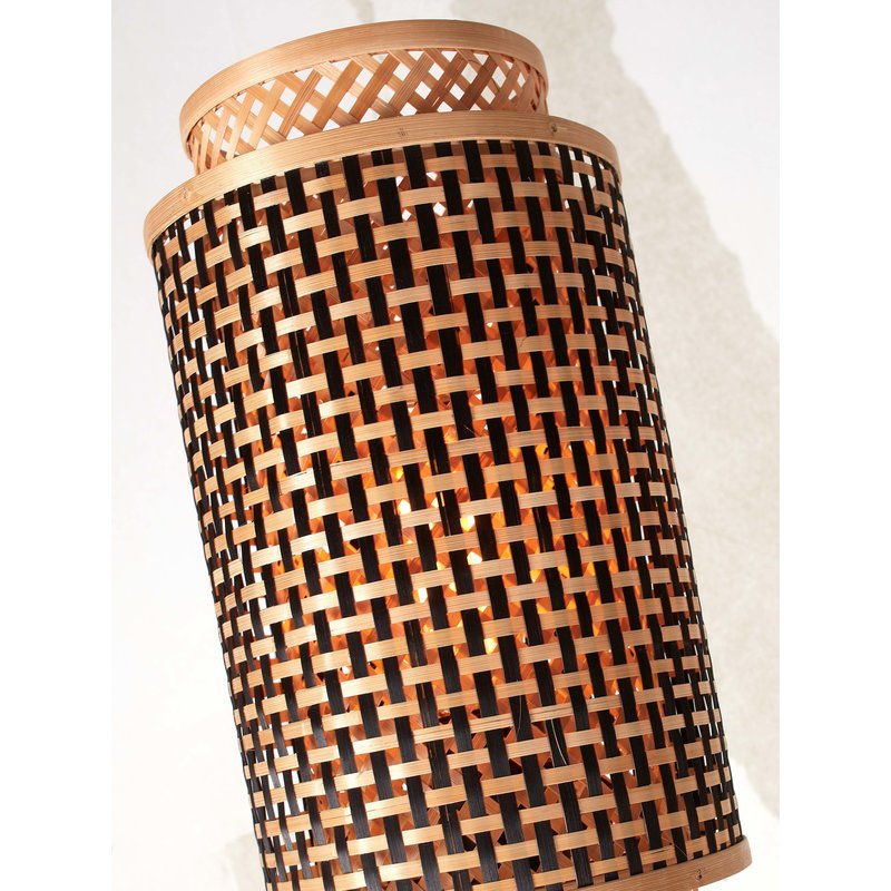 Good&Mojo-collectie Floor lamp Bhutan bamboo nat. h.145cm/shade 18x35 cm bl/nat.