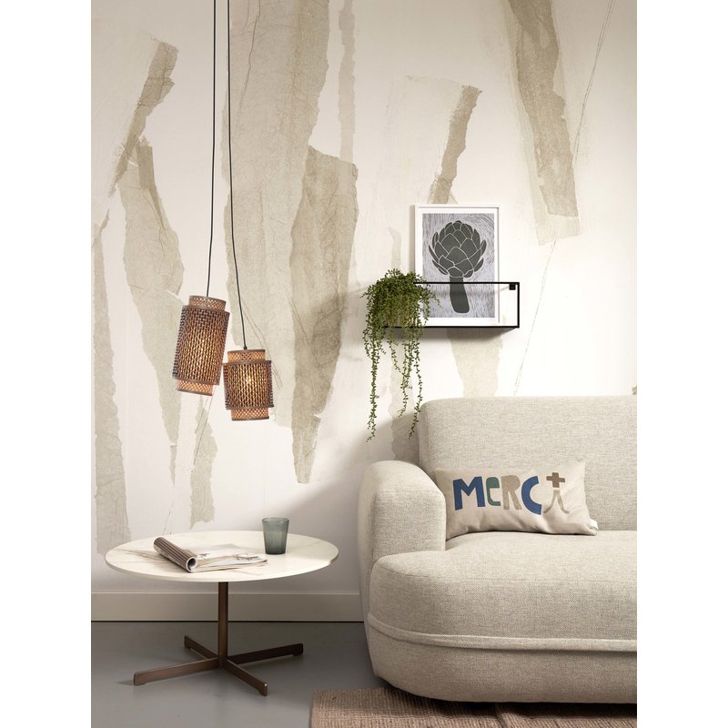 Good&Mojo-collectie Hanging lamp Bhutan bamboo/2-shades mix h.25+35cm bl/natural