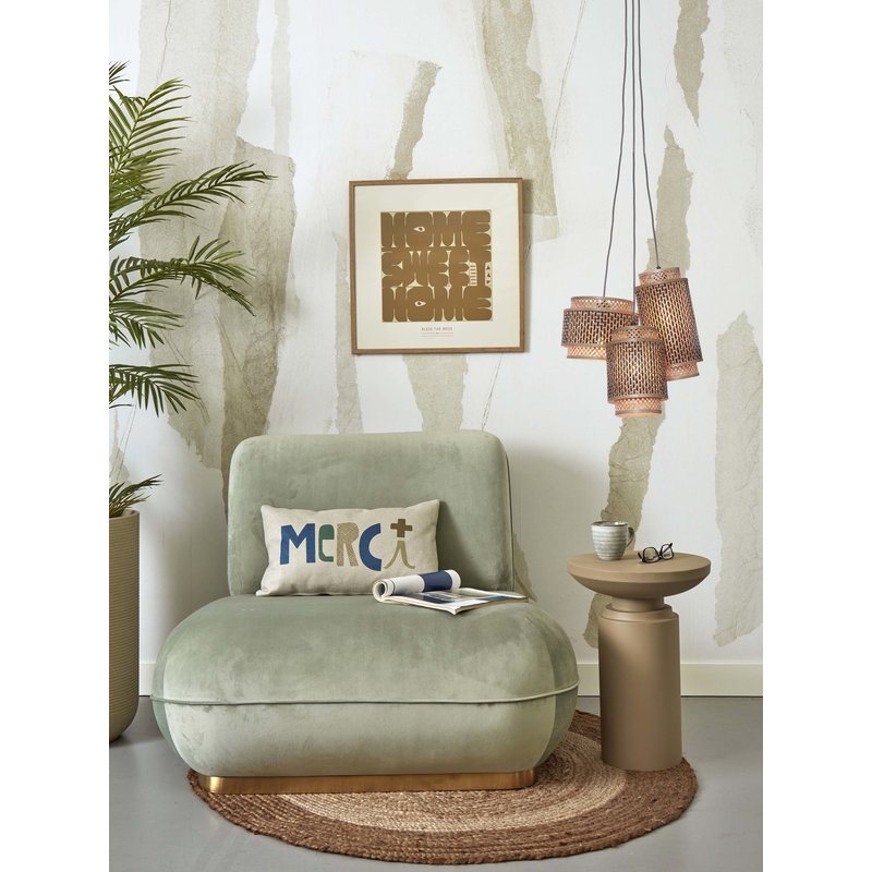 Good&Mojo-collectie Hanging lamp Bhutan bamboo/3-shades mix h.20-25-35cm bl/natural