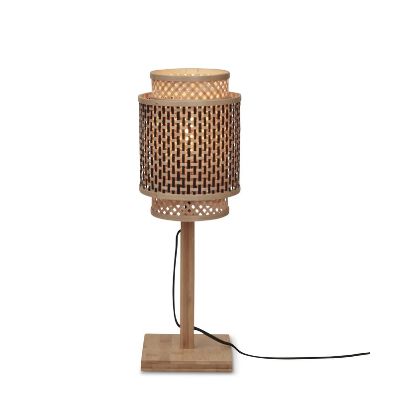 Good&Mojo-collectie Table lamp Bhutan bamboo nat. h.45cm/shade tube 18x25cm bl/nat.