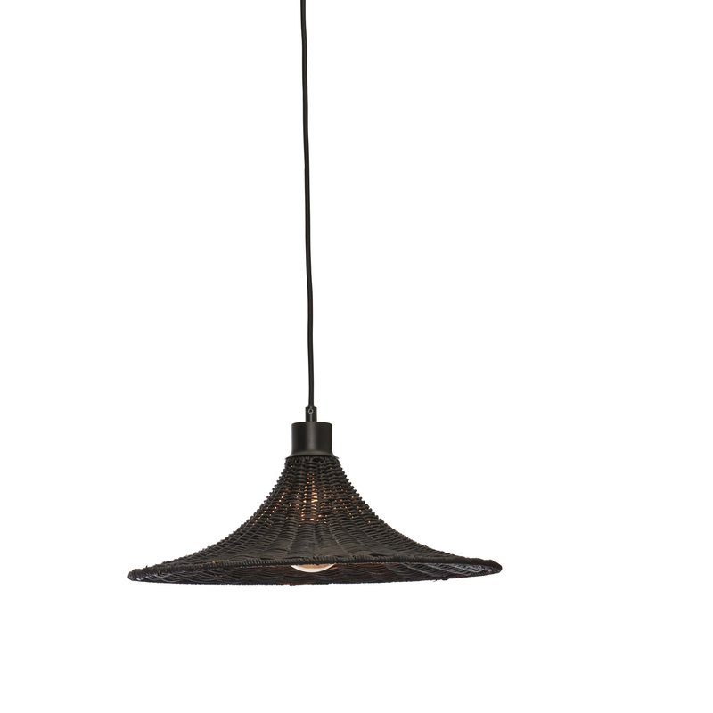 Good&Mojo-collectie Hanglamp Borabora rotan zwart S