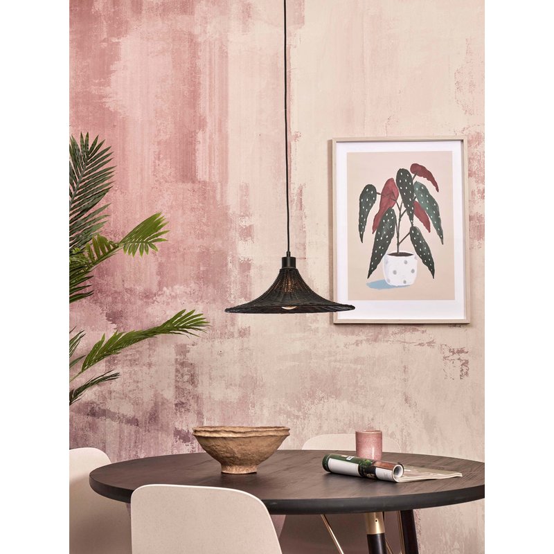 Good&Mojo-collectie Hanglamp Borabora rotan zwart S